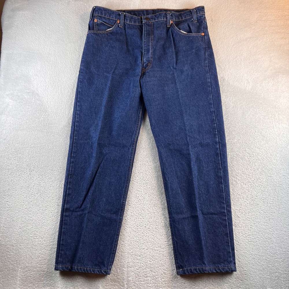 VTG 80's Levis 505 Orange Tab Jeans Mens 40x32 USA Made Dark Wash Indigo Denim